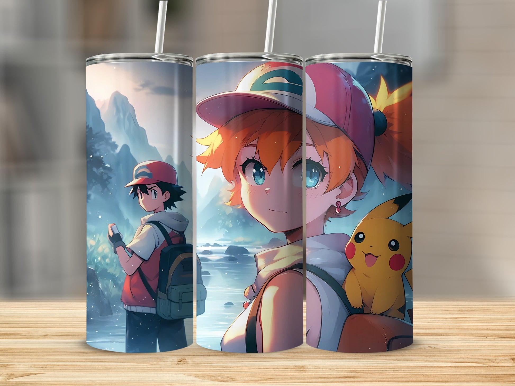 Anime Characters and Pikachu Themed Drinkware Collection