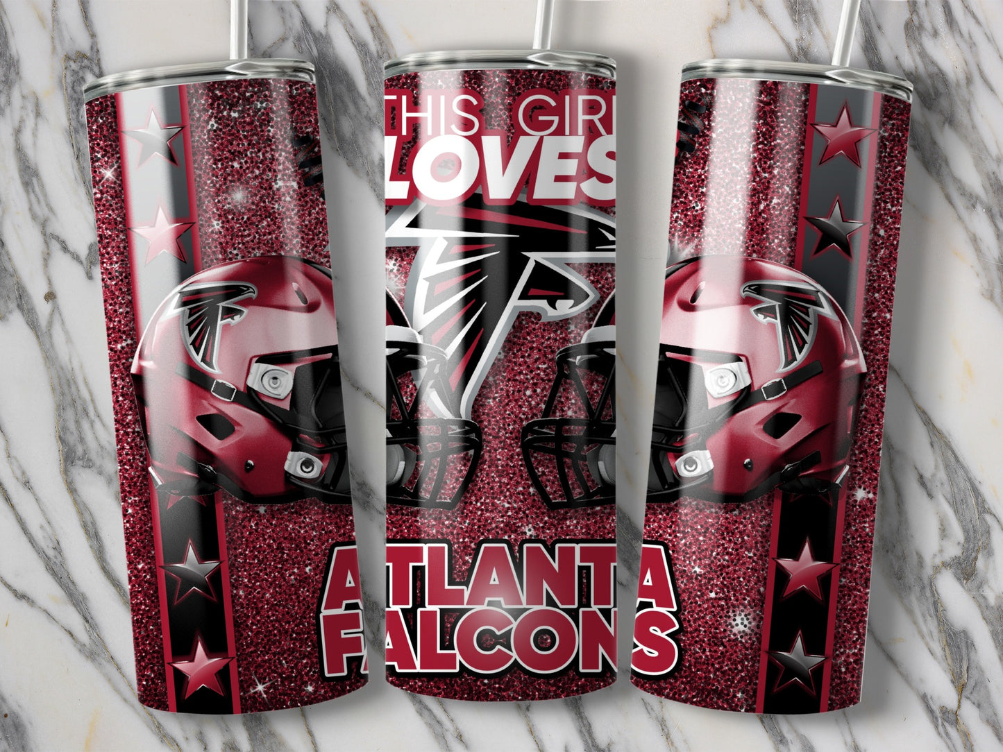 THIS GIRL LOVES Atlanta Falcons Football Team Tumblers