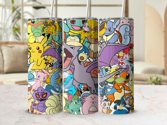 Colorful Anime Character Stainless Steel Tumbler