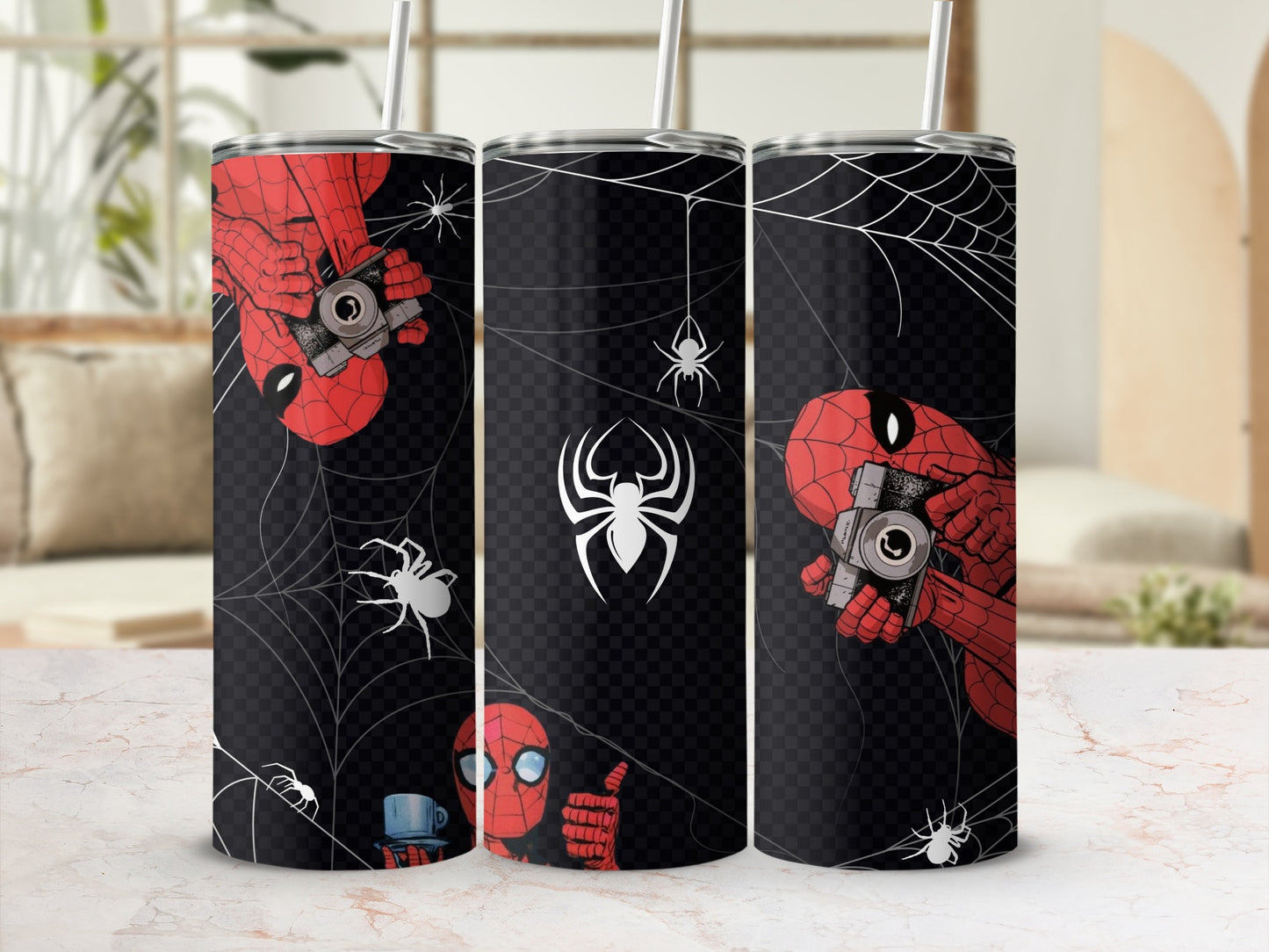 Superhero Web Slinger Design Insulated Tumbler
