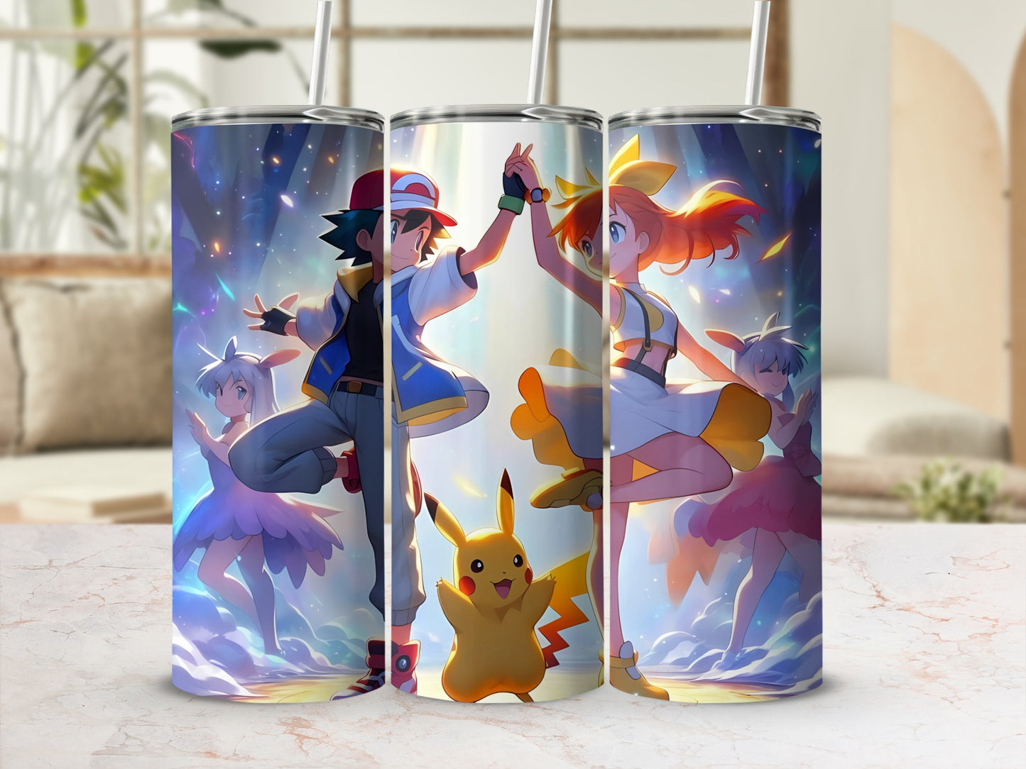 Pokemon Anime Characters Light-Up Tumbler