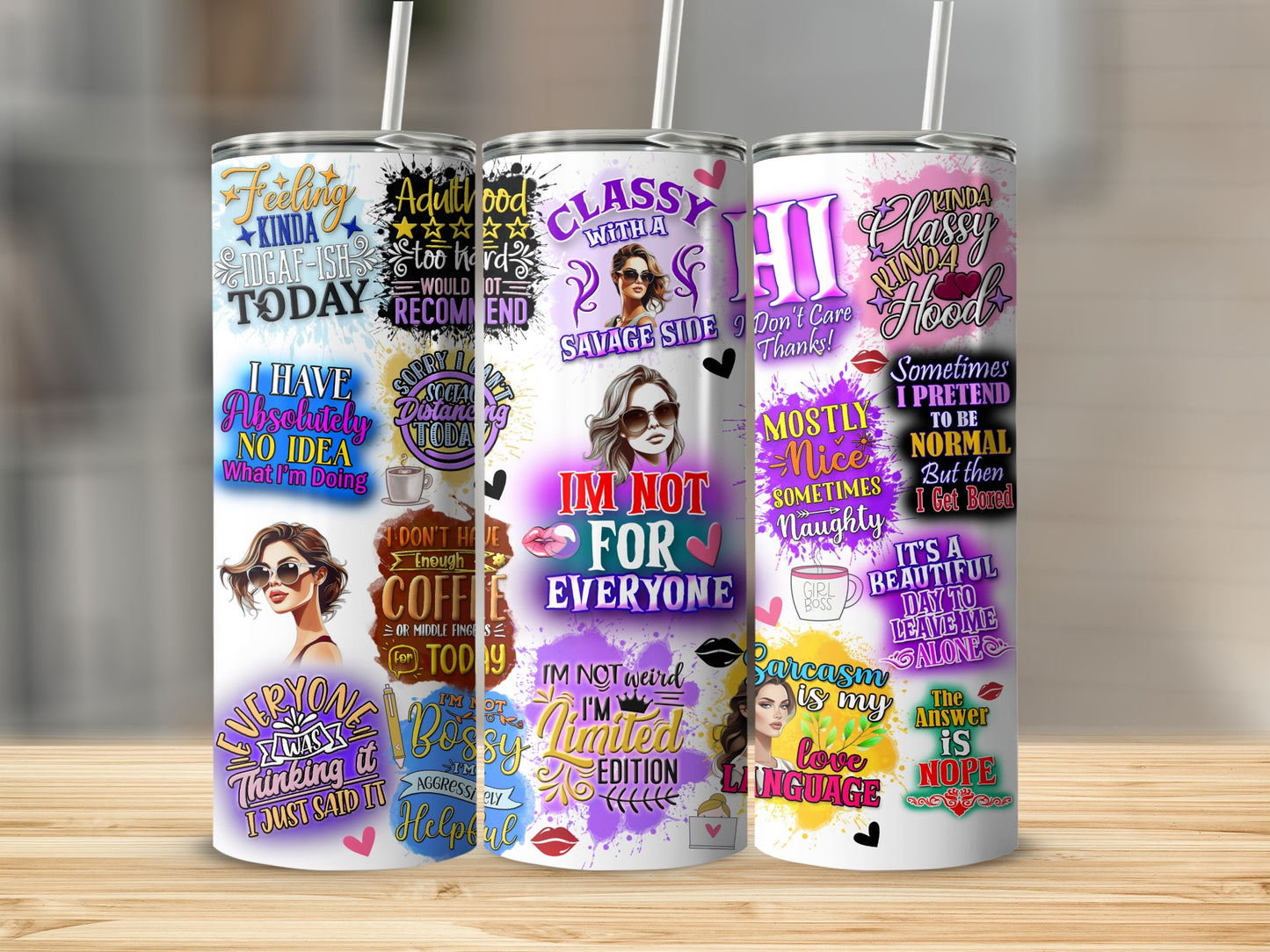 Sassy Savage Classy Hood Limited Edition Humor product type
sarcastic, funny, sassy quotes, humor design, classy savage, kinda hood, IDGAF mood, attitude sayings, women gift, limited edition, coffee lover, drinkware, birthday present, unique art, tumbler wrap, empowerment, girl boss, naughty nice, adult humor, best friend gift