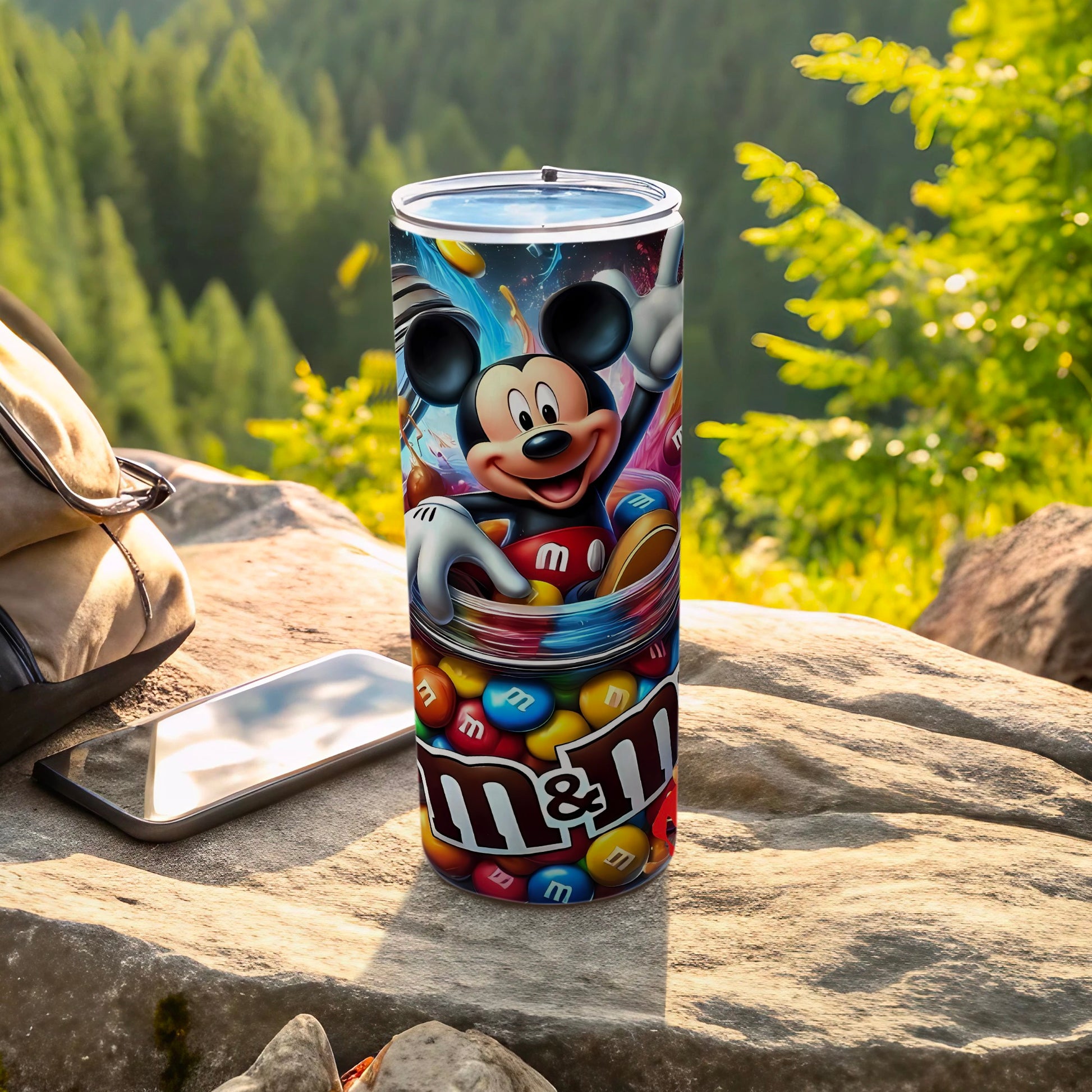 Mickey Mouse and M&M Design Tumbler for Beverages