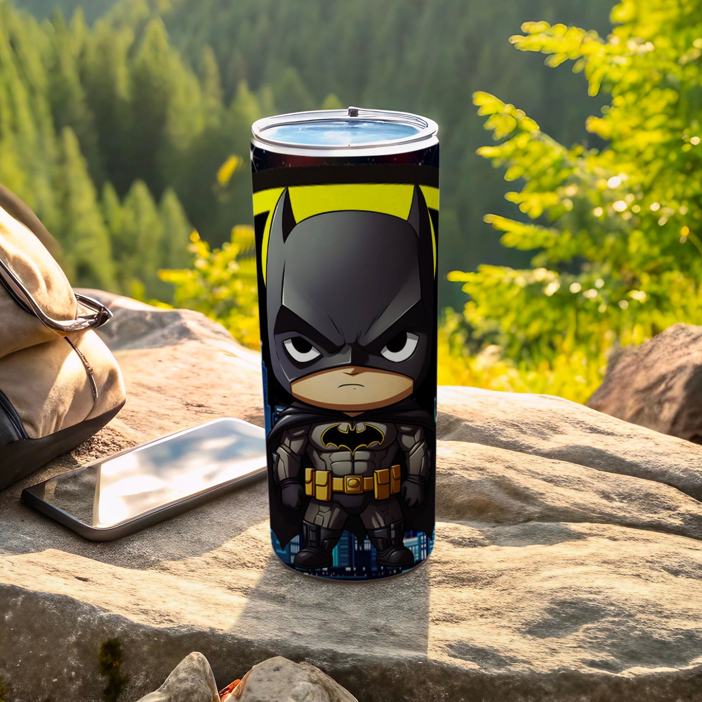 Adorable Superhero Design Insulated Travel Mug