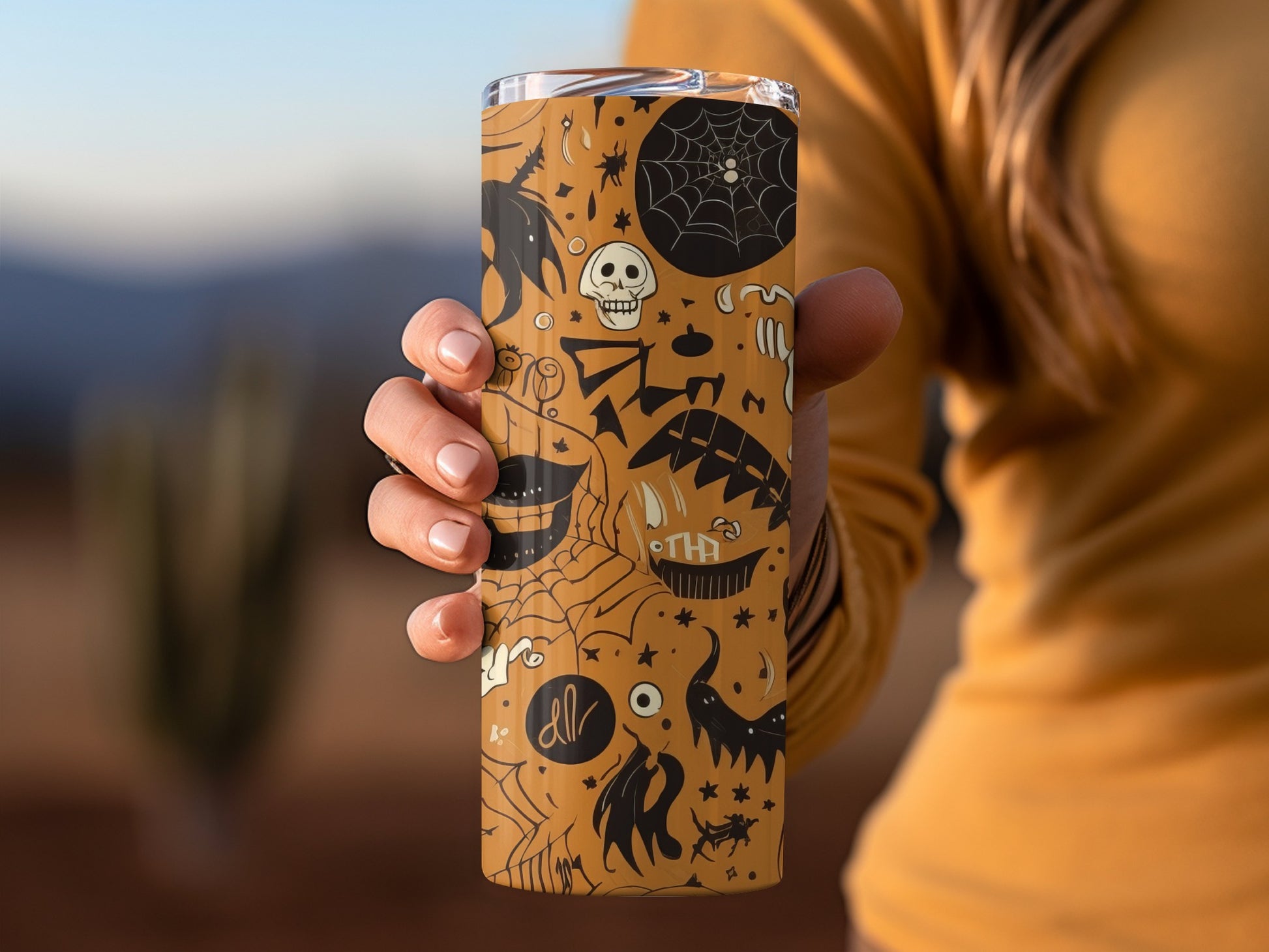 Halloween Themed Insulated Tumbler For Hot And Cold Drinks