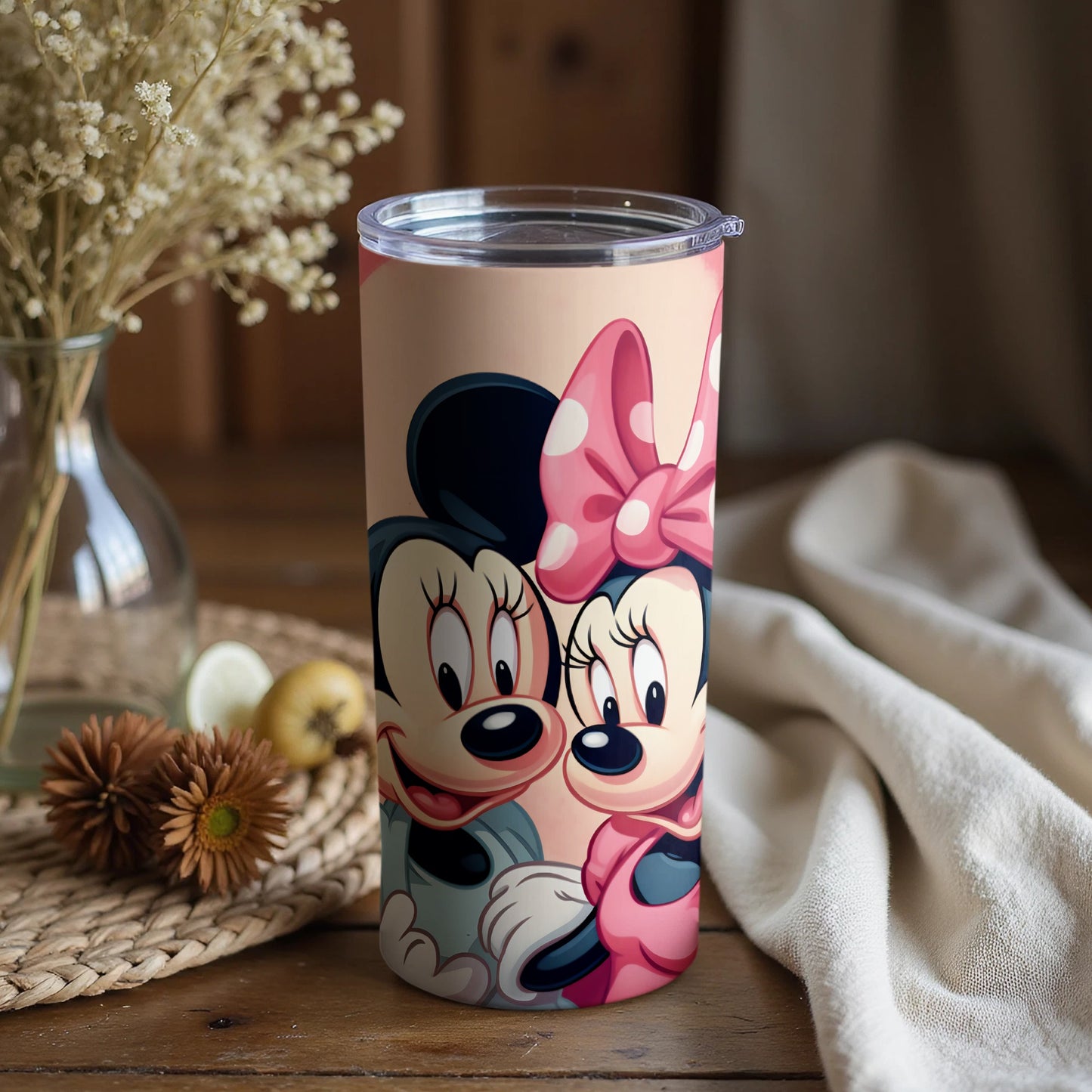 Minnie and Mickey Mouse Tumbler Cartoon Character