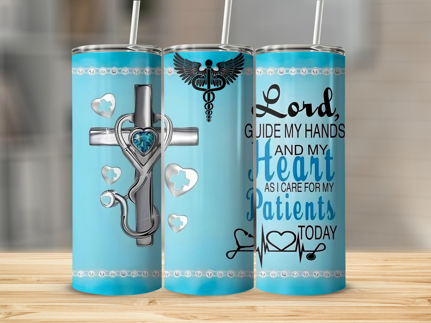 Lord Guide My Hands and Heart Healthcare Tumbler