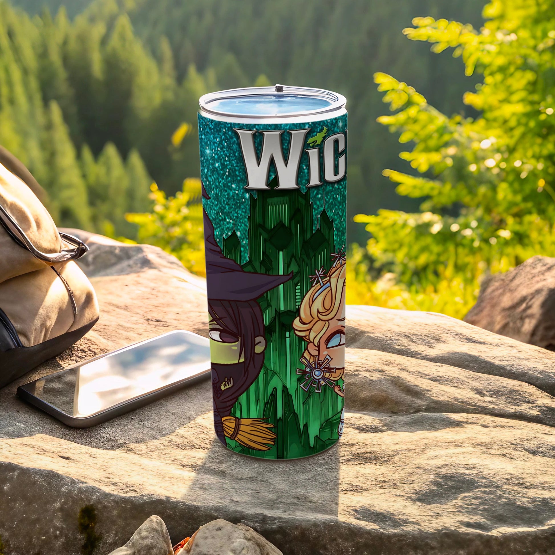 Wicked Inspired Custom Tumbler with Lid Travel Mug