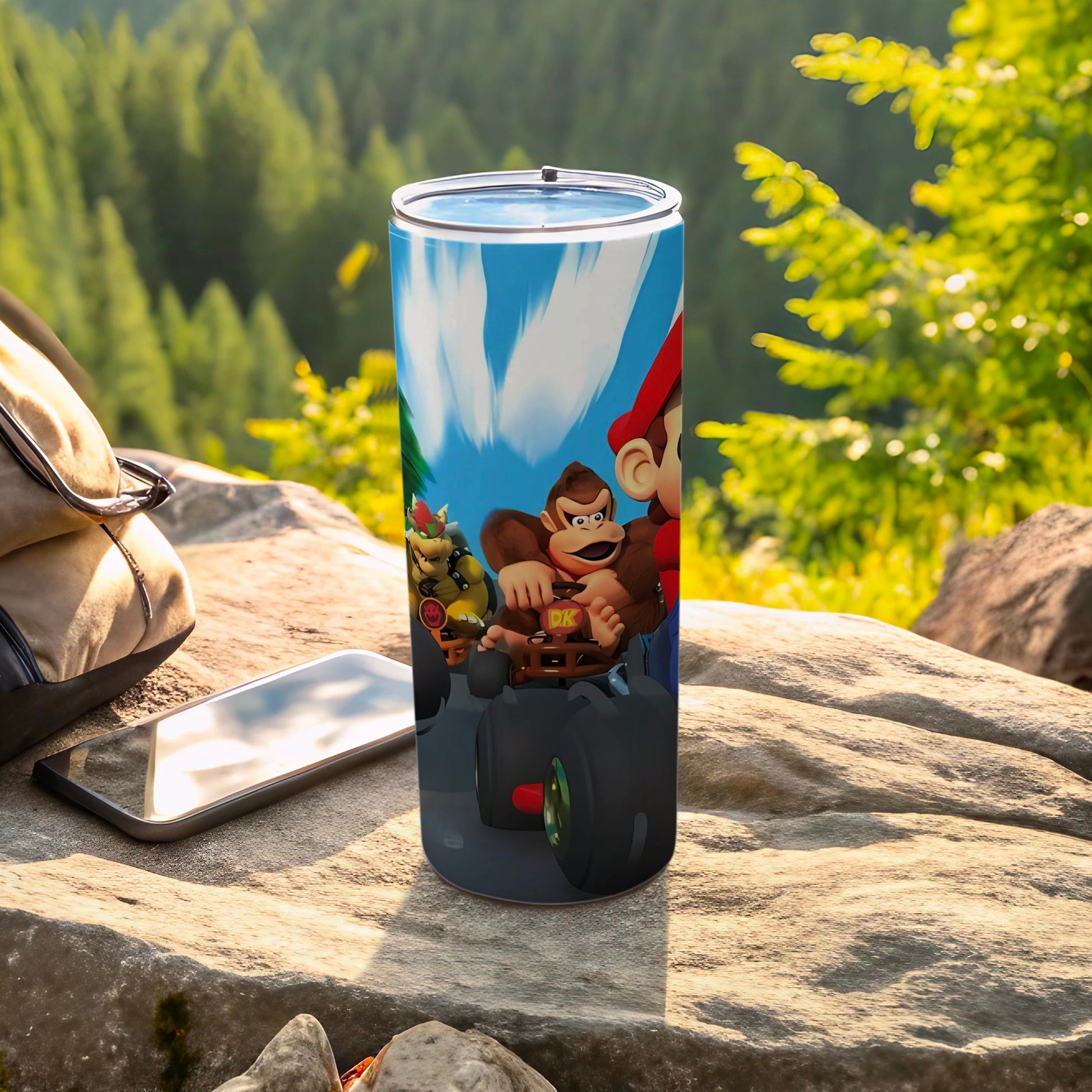Cartoon Themed Travel Tumbler with Colorful Design