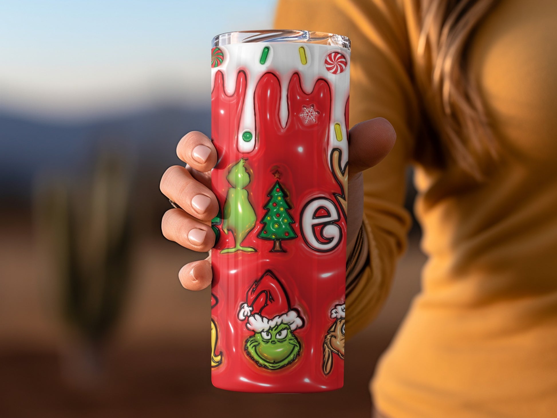 Festive Holiday-Themed Insulated Tumbler Product
