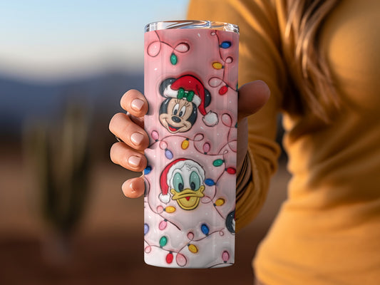 Festive Holiday Characters Tumbler with Cute Designs