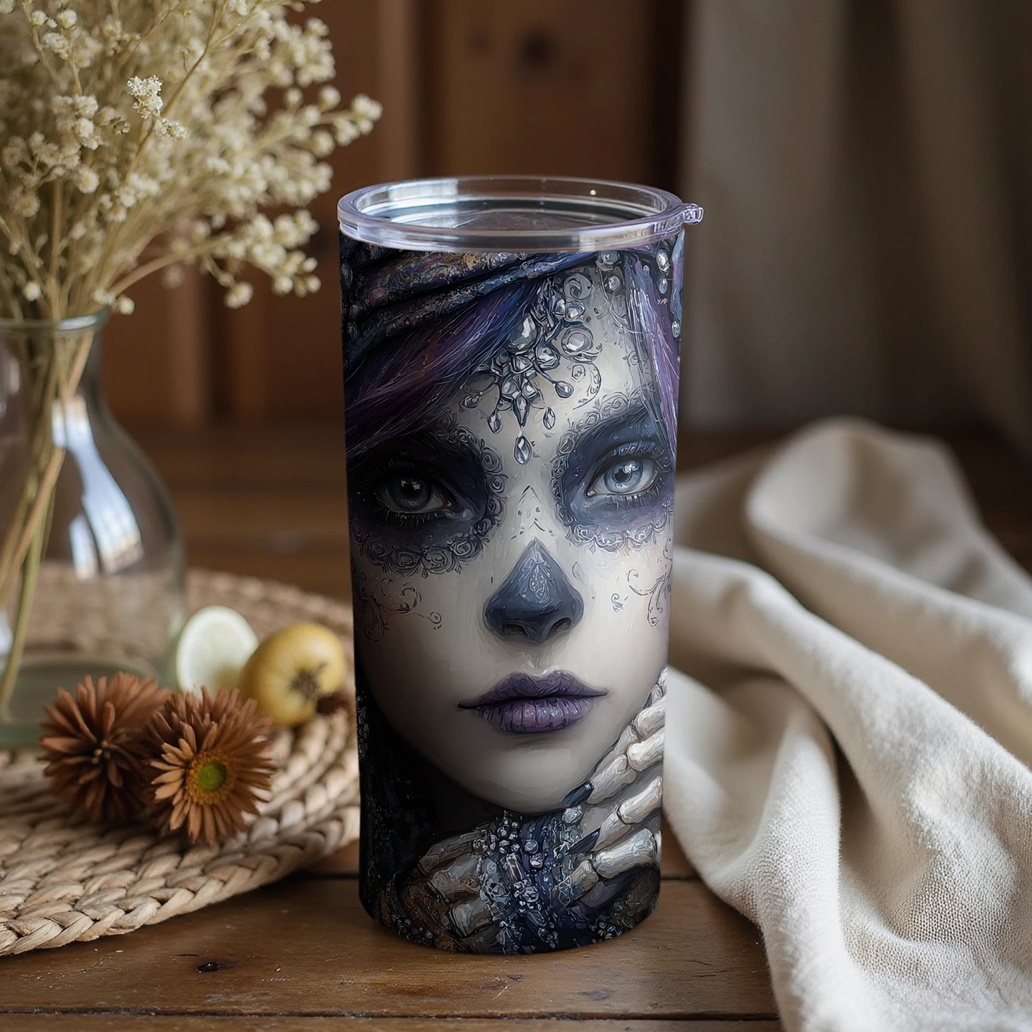 Mystical Enchanted Woman Face Tumbler Cup