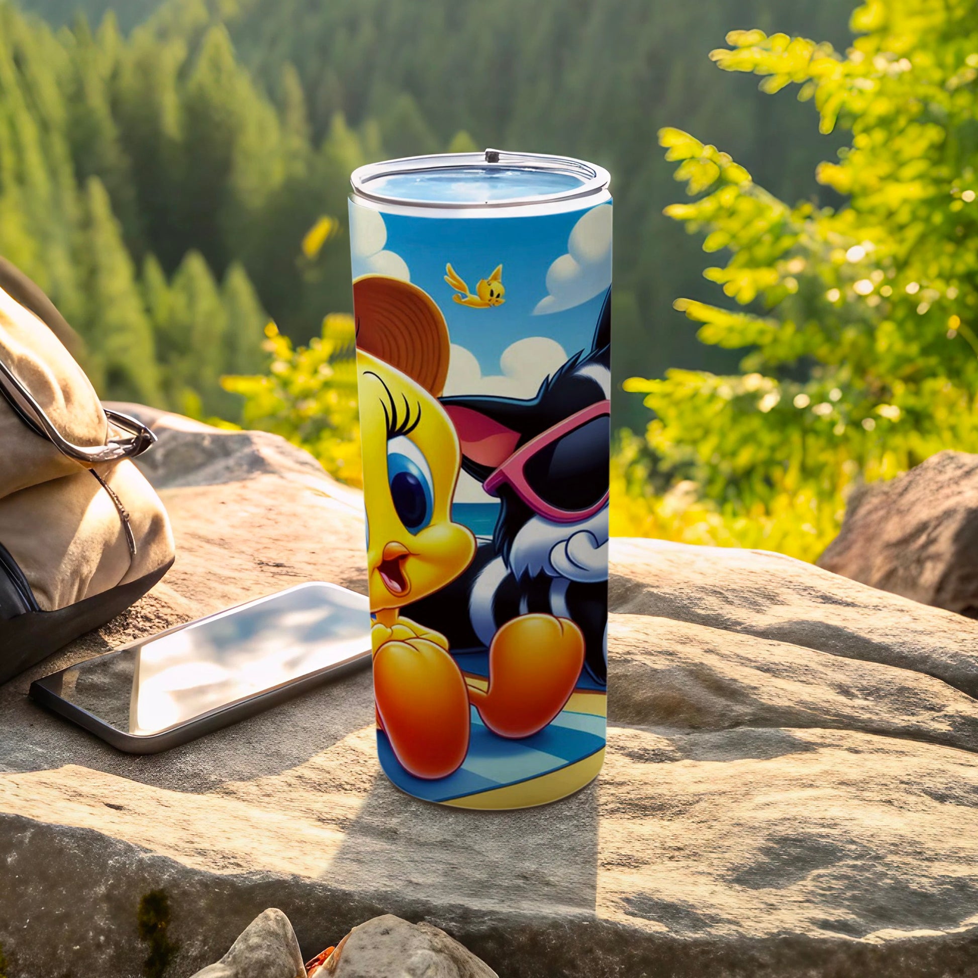 Tweety and Sylvester Cartoon Themed Tumbler