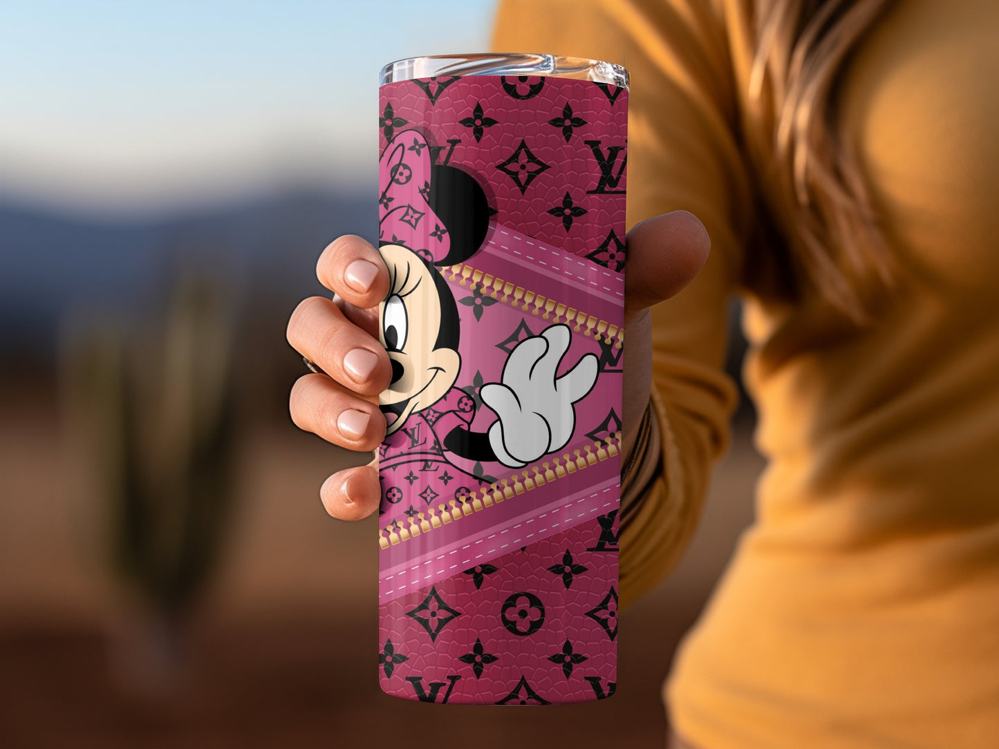 Stylish Pink Minnie Mouse Insulated Drink Tumbler