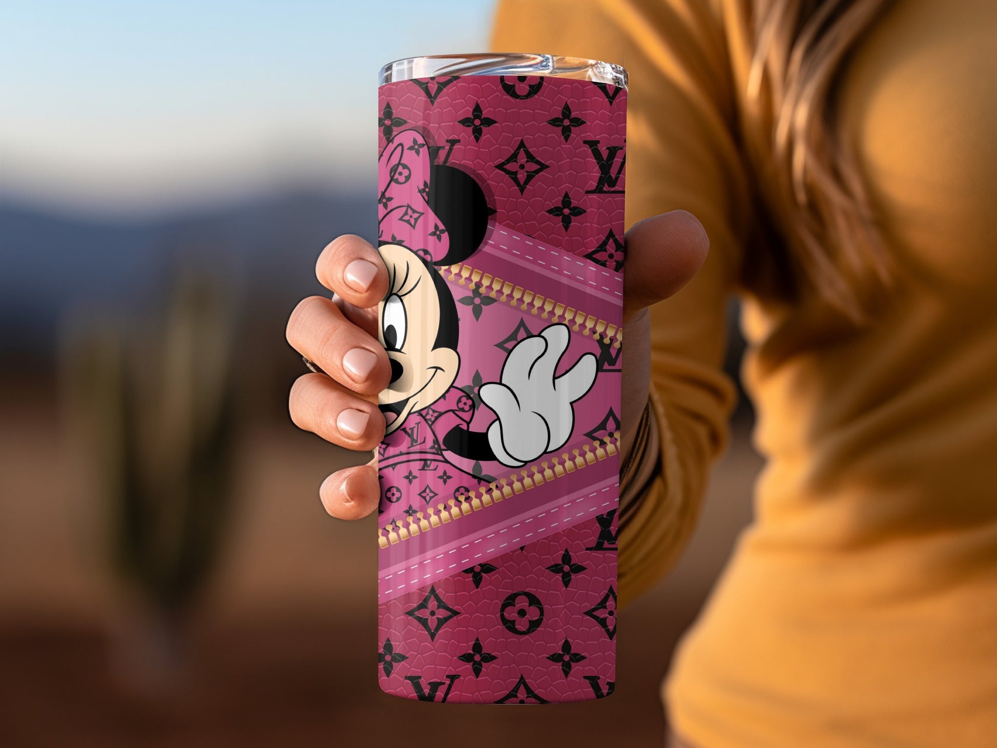 Stylish Pink Minnie Mouse Insulated Drink Tumbler