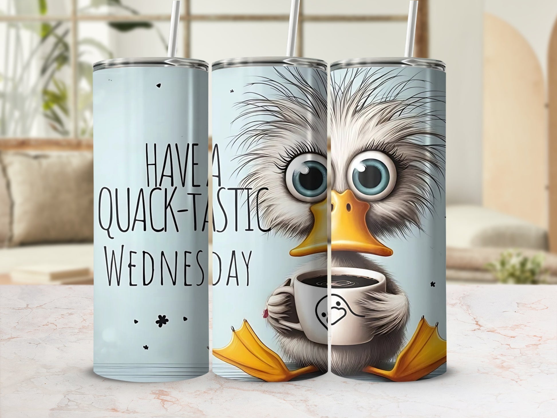 Have a Quack-Tastic Wednesday Tumbler with Cute Duck Design