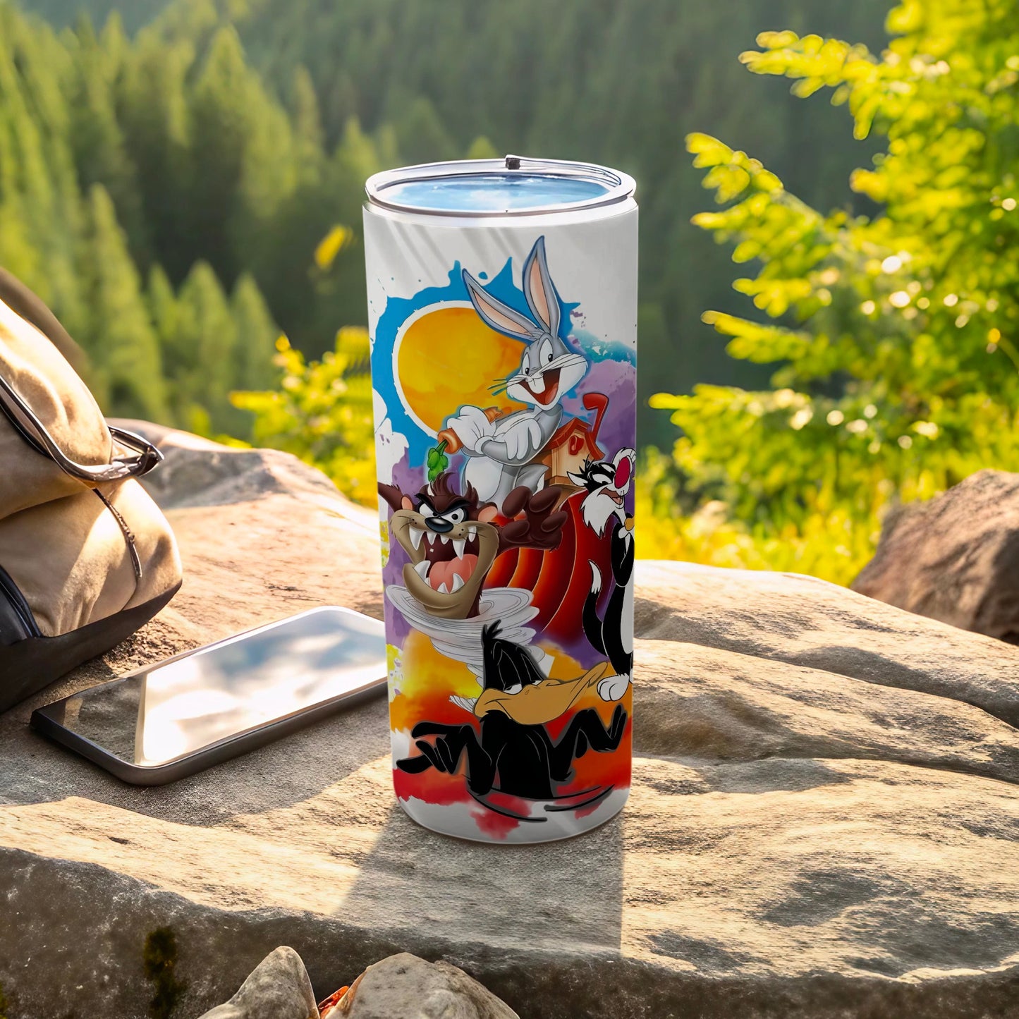 Bugs Bunny and Cartoon Friends Travel Tumbler Cup