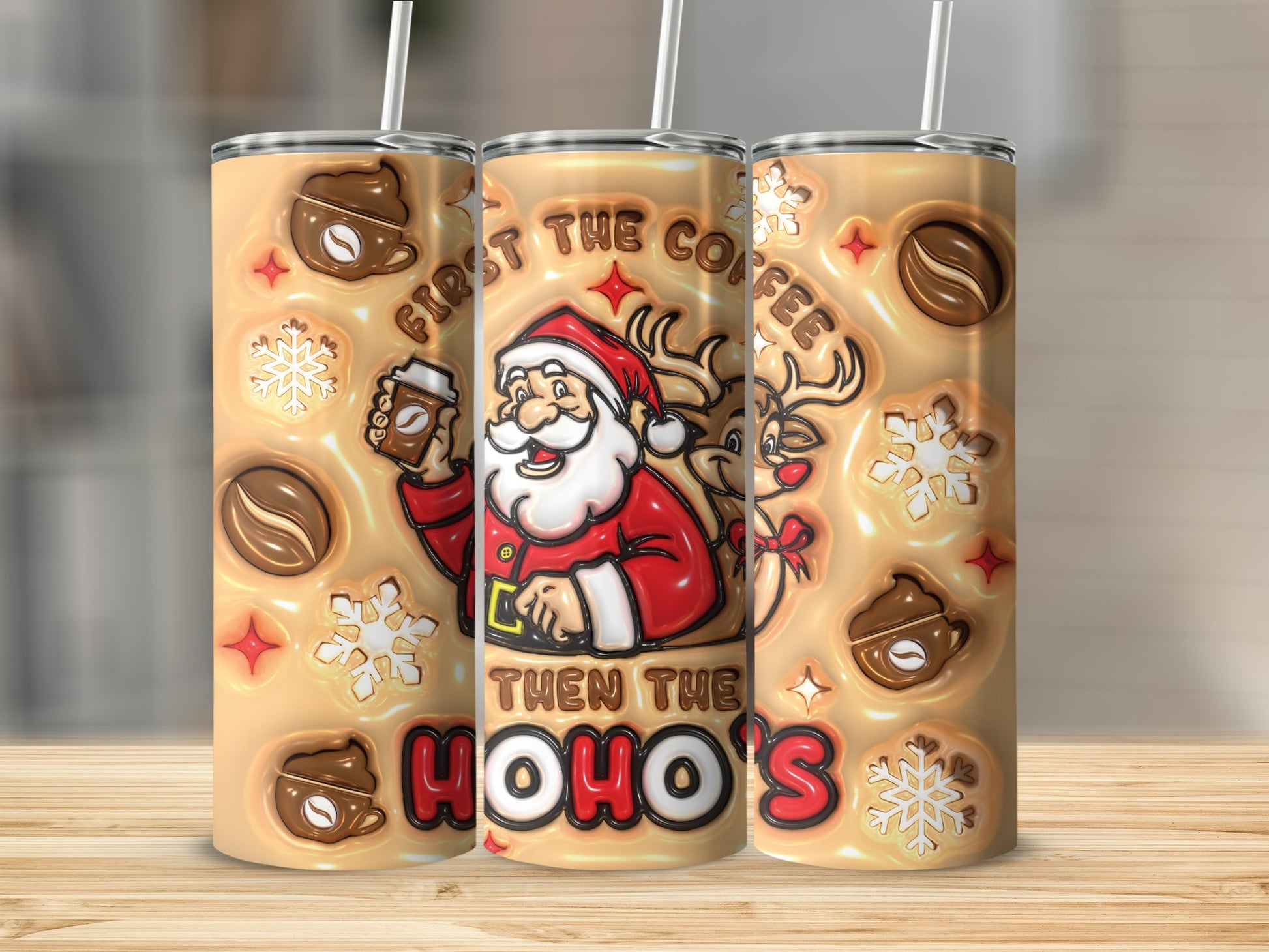 First The Coffee Then The Ho Ho Ho Santa Claus Tumbler