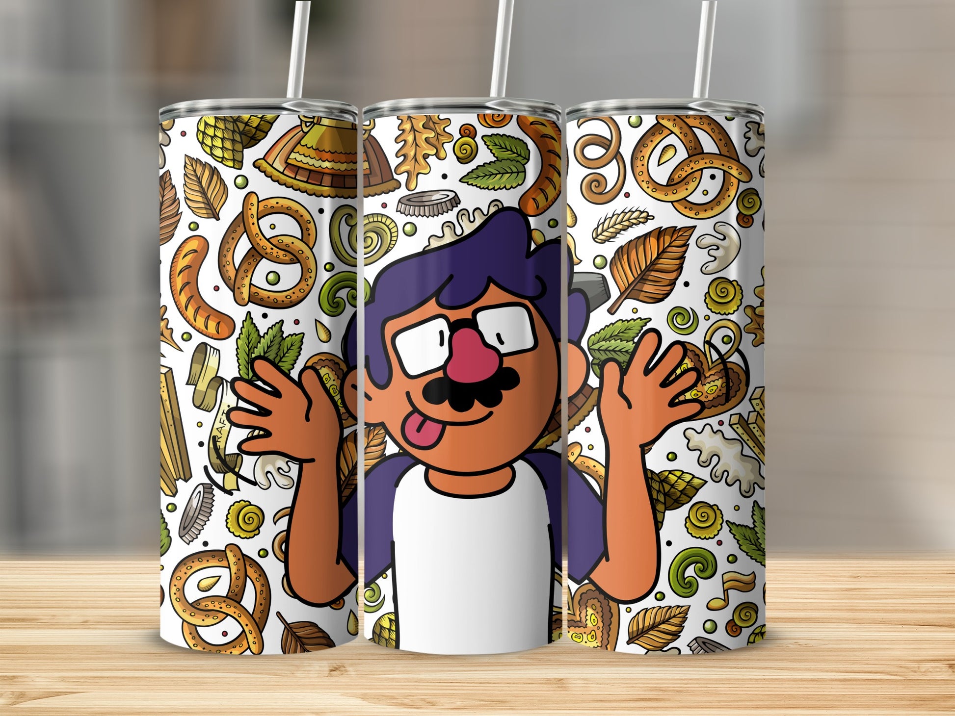 Vibrant Cartoon Character Decorative Tumbler Cup