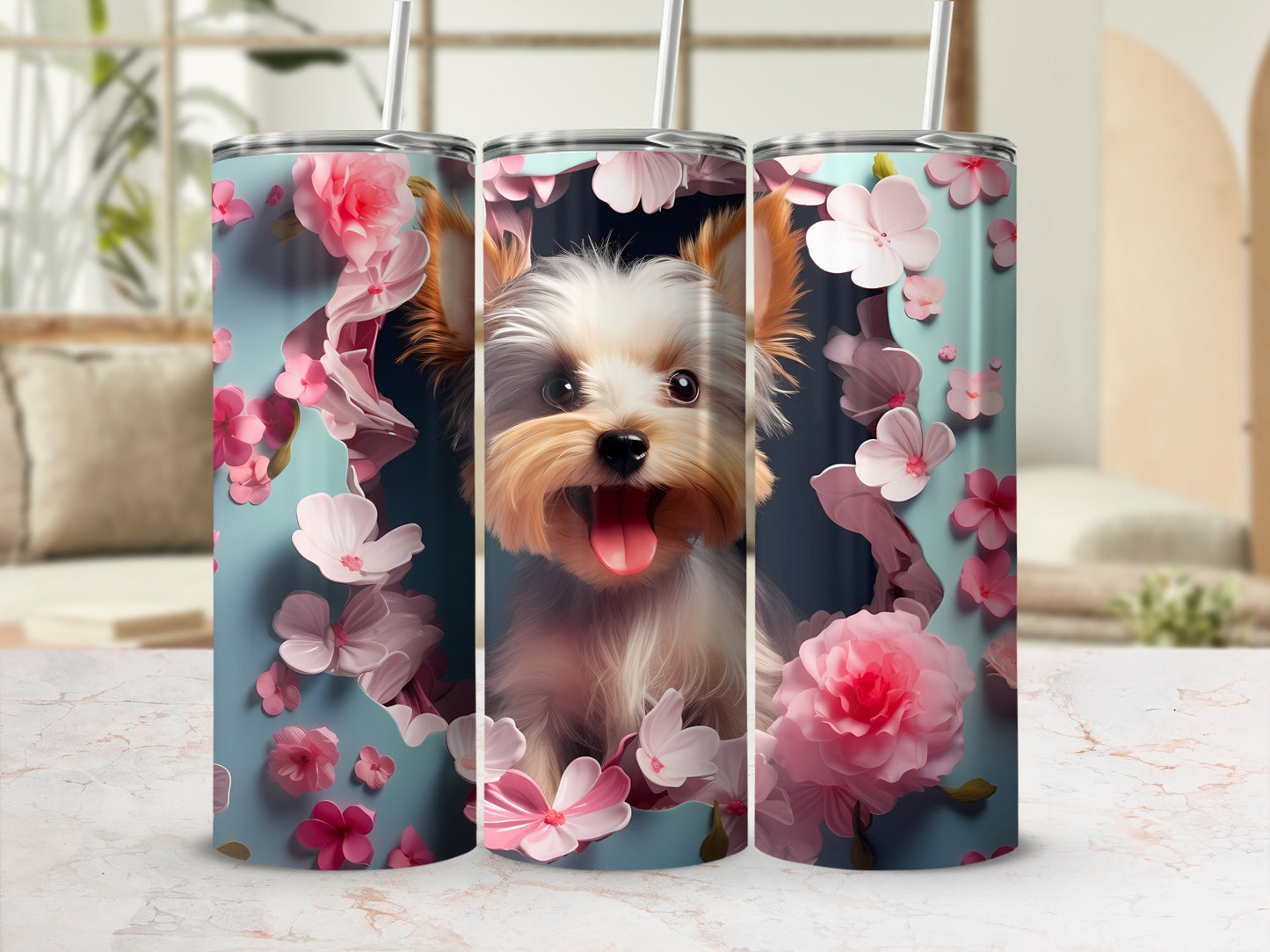 Adorable Yorkie Puppy Pink Blooms Drinkware product type
Yorkie, Yorkshire Terrier, Puppy, Dog Lover Gift, Pet Design, Pink Flowers, Floral Print, Blooms, Cute Dog, Adorable Pet, Tumbler, Drinkware, Insulated Cup, Beverage Holder, Gift Idea, Animal Theme, Spring Vibes, Nature Inspired, Unique Design, Pet Portrait
