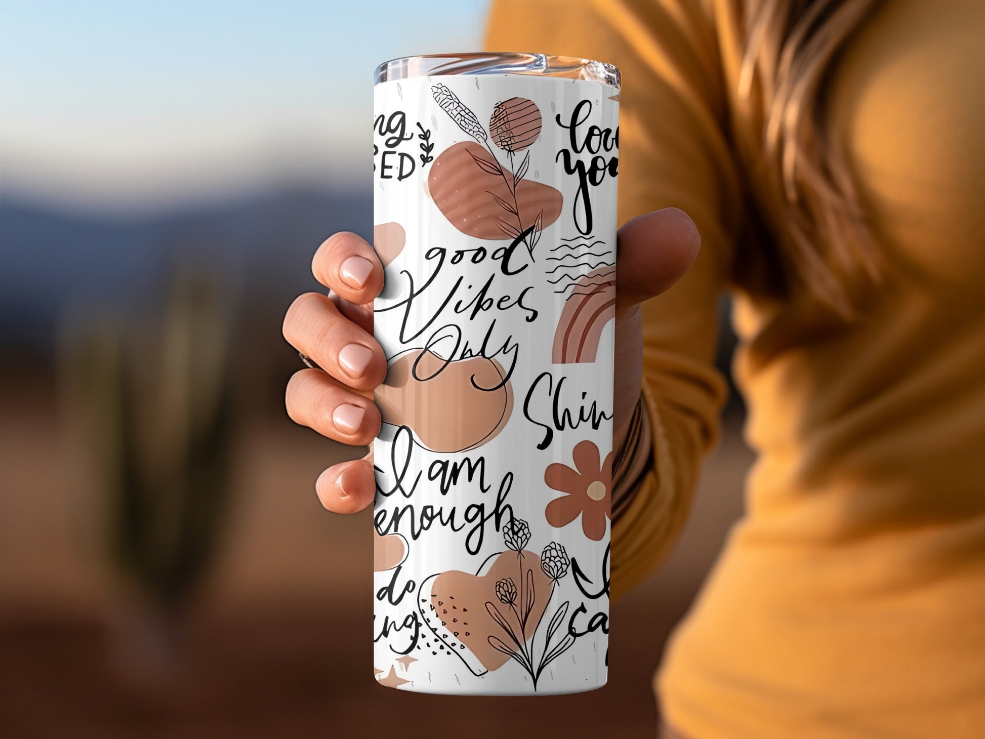 Good Vibes Only Inspirational Travel Mug