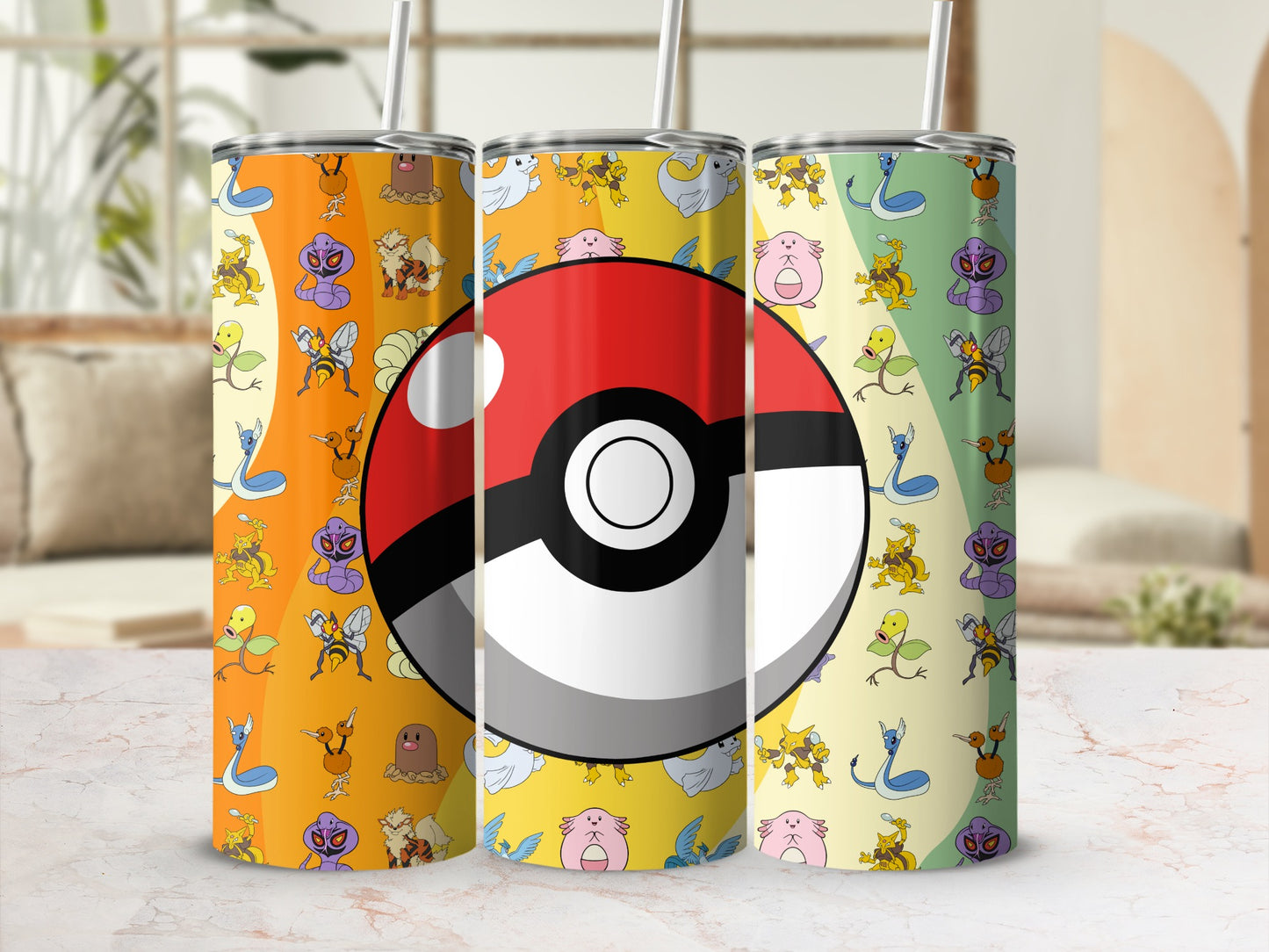 Colorful Anime Character Theme Tumbler Cups