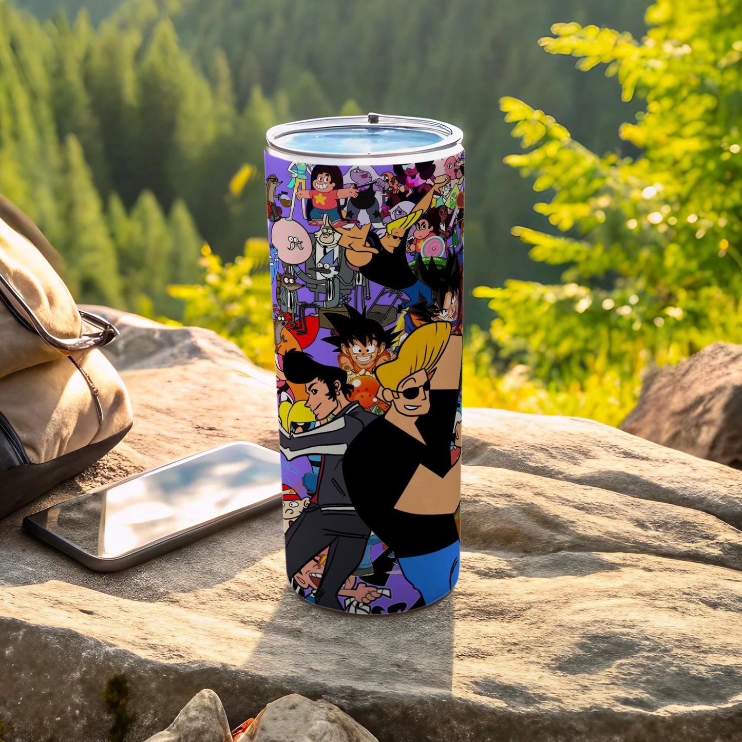 Vibrant Cartoon Print Tall Drink Tumbler Product