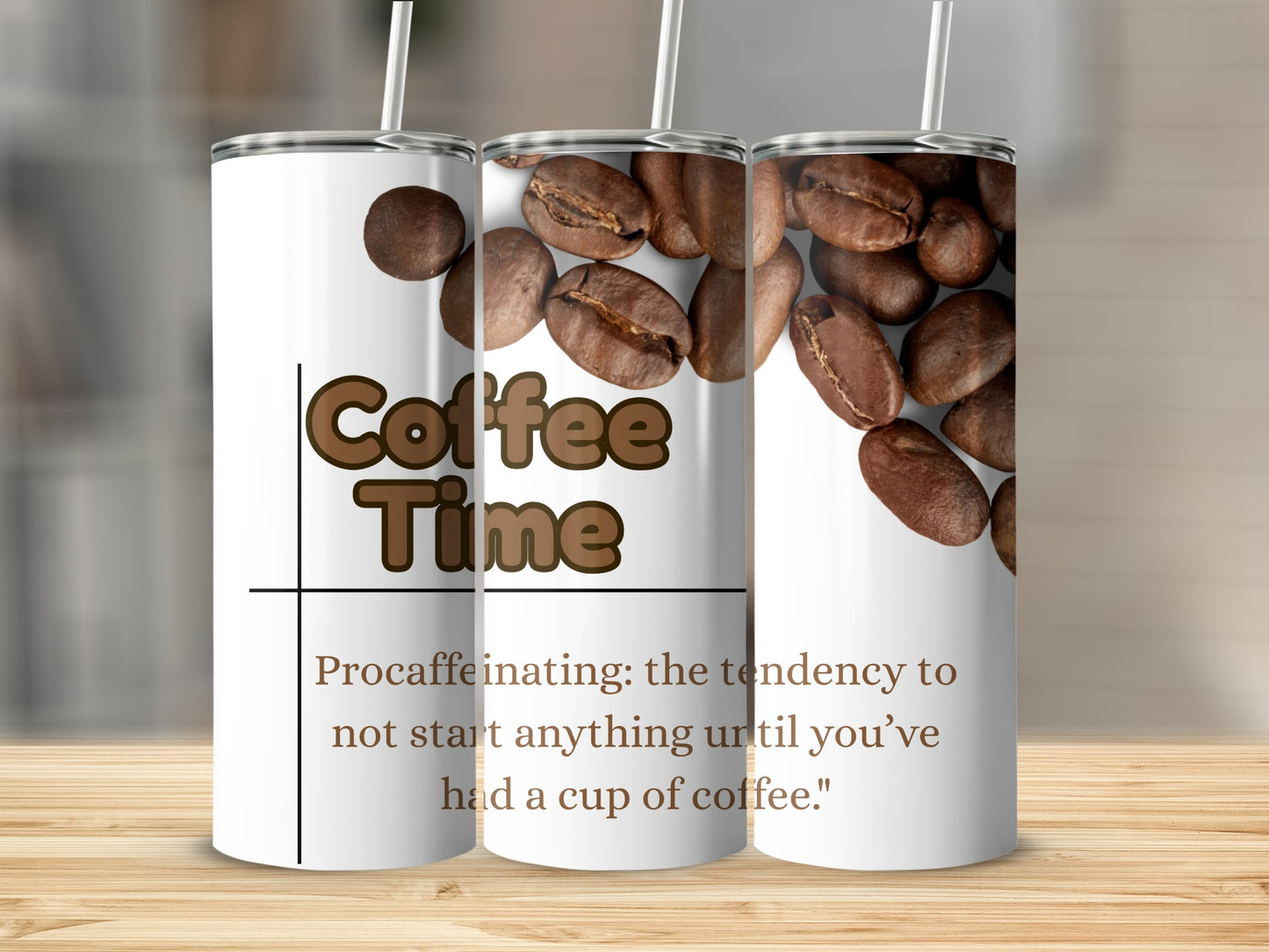 Coffee Time Procaffeinating Custom Travel Mug
