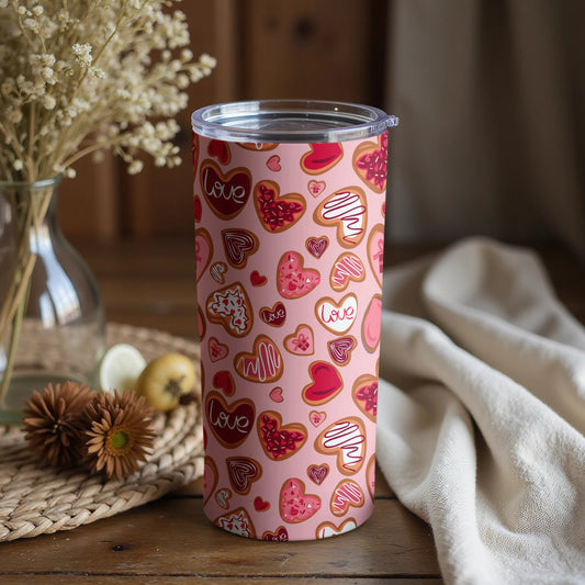 Romantic Heart Patterned Insulated Drinkware Cup