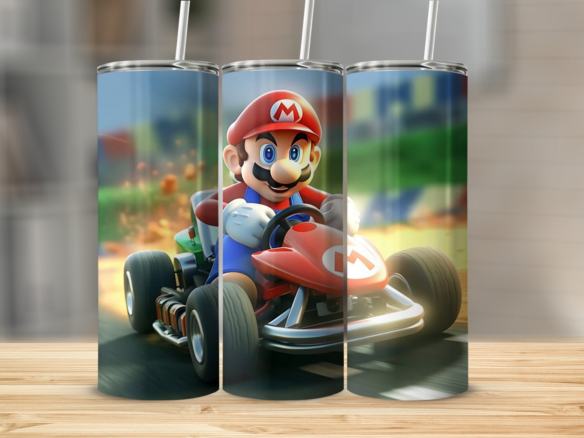 Mario Kart Character Design Tumbler Travel Cup