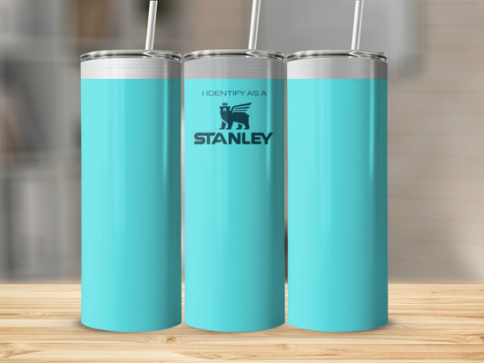 I IDENTIFY AS A STANLEY Aqua Blue Tumbler Cup
