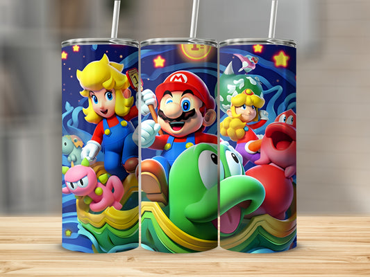 Colorful Mario Characters Adventure Tumbler