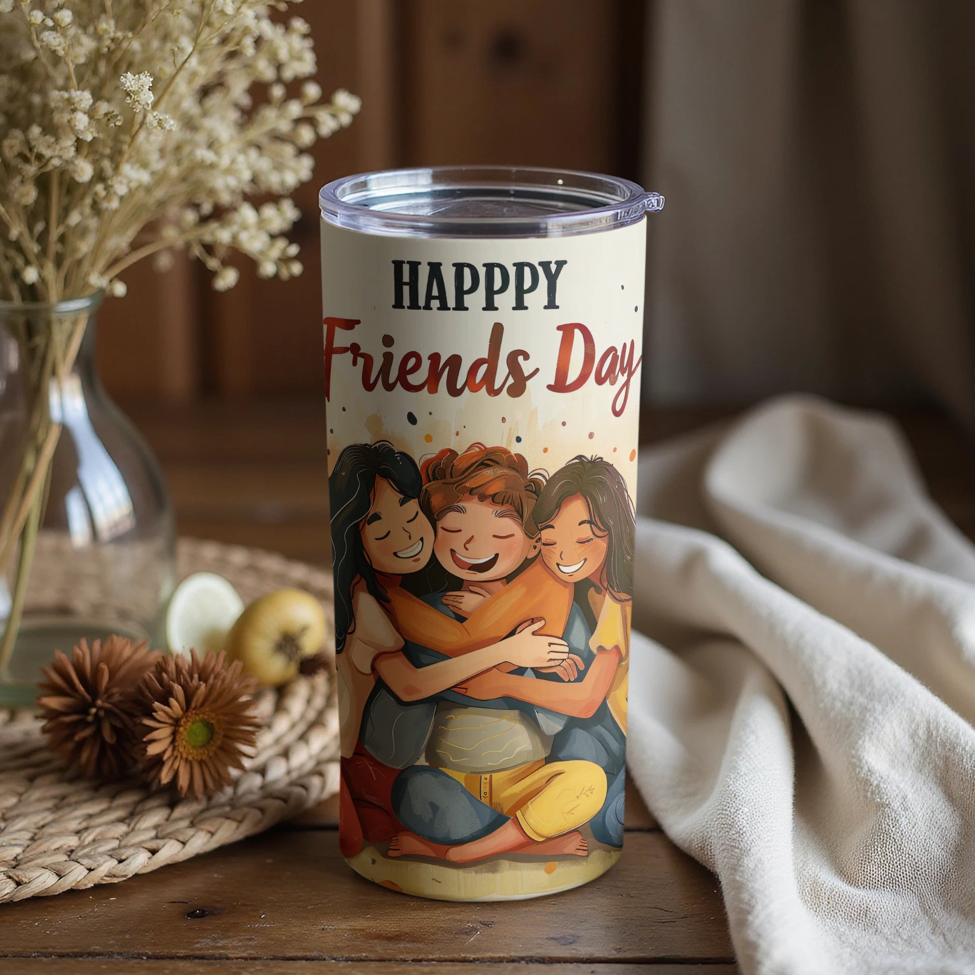 Happy Friends Day Design Insulated Tumbler Product