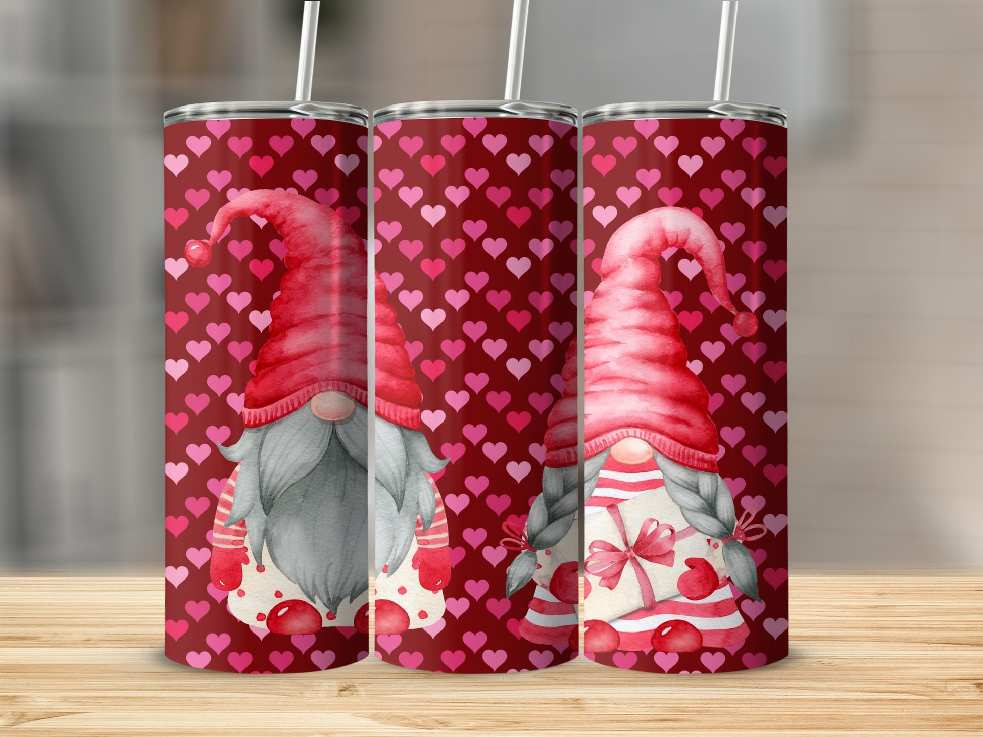Adorable Gnome Tumbler Perfect for Valentine's Day