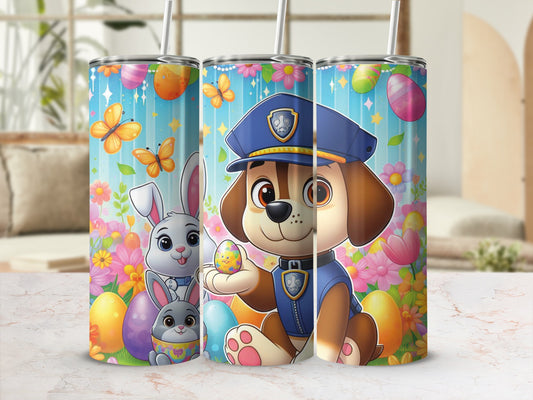 Police Dog Bunny Easter Egg Flowers Butterflies product type