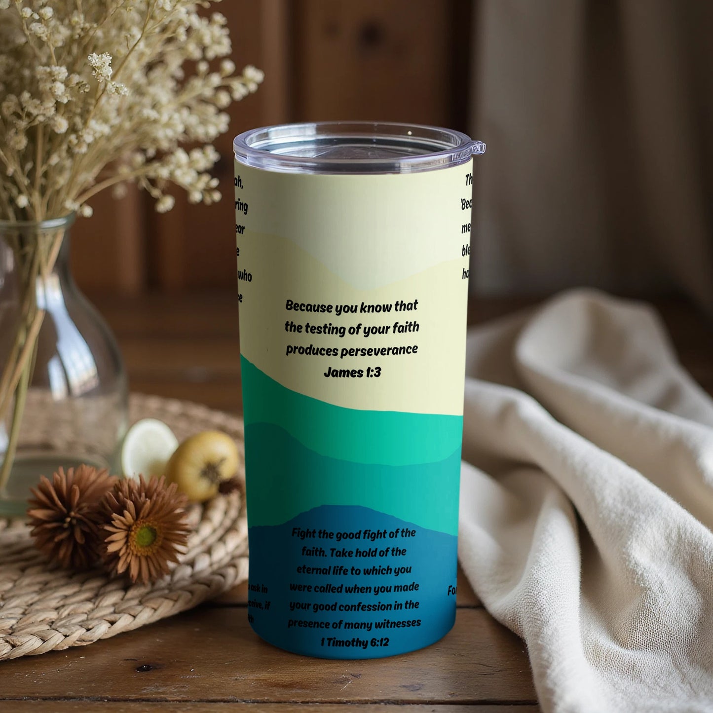 Inspirational Scripture Design Drink Cup for Daily Use