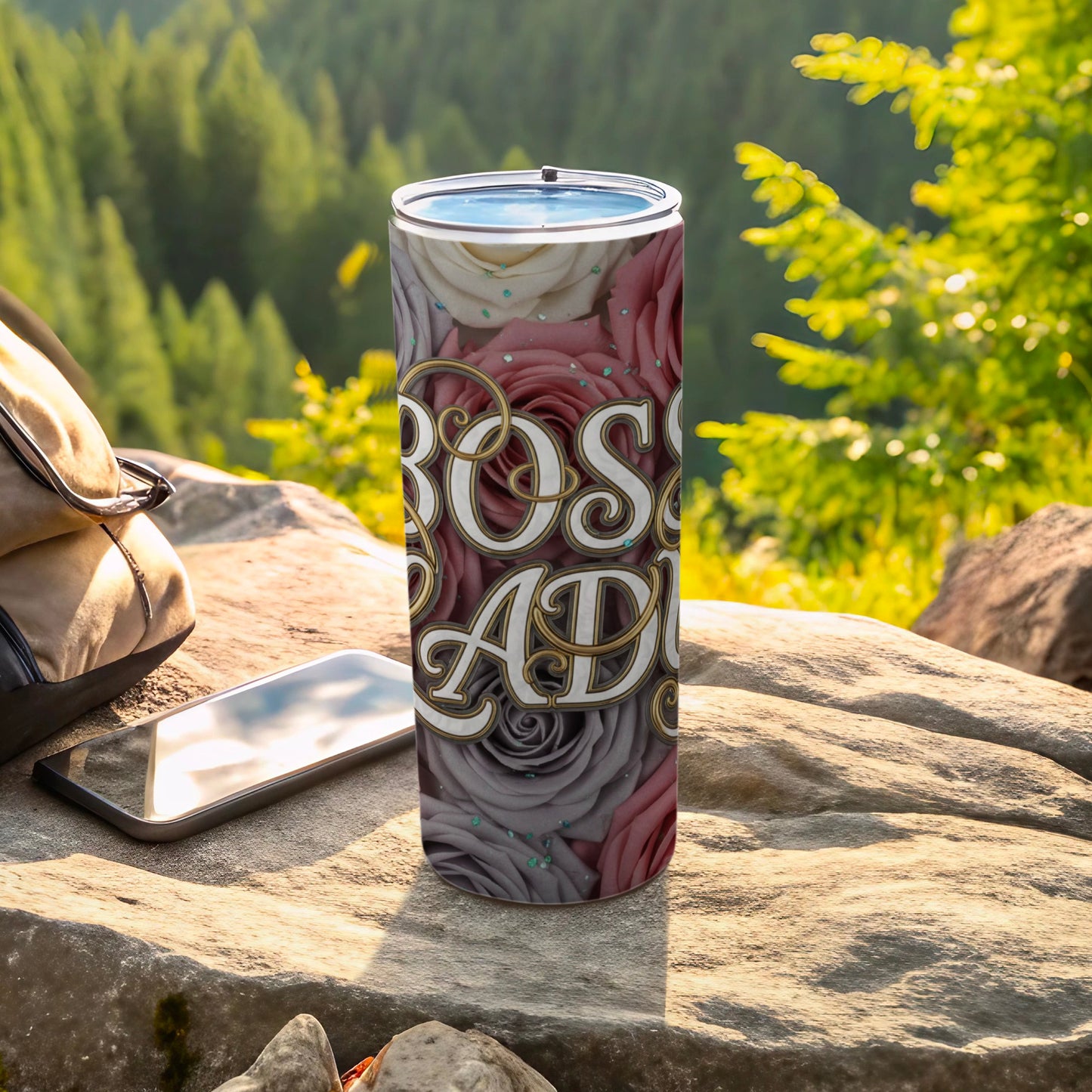 Elegant Boss Lady Floral Design Insulated Tumbler
