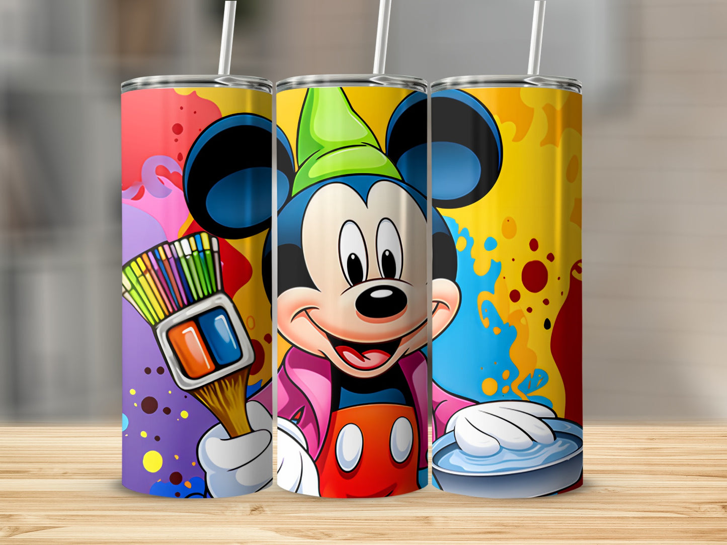 Colorful Mickey Mouse Artistry Inspired Tumbler Product