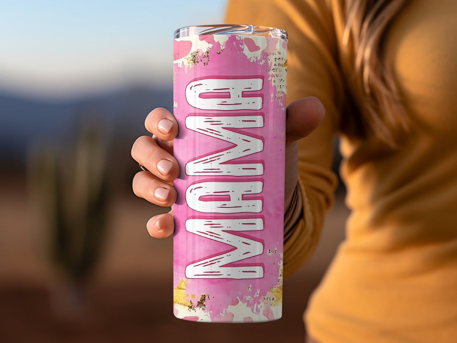 Personalized Mama Tumbler Insulated Pink Travel Mug