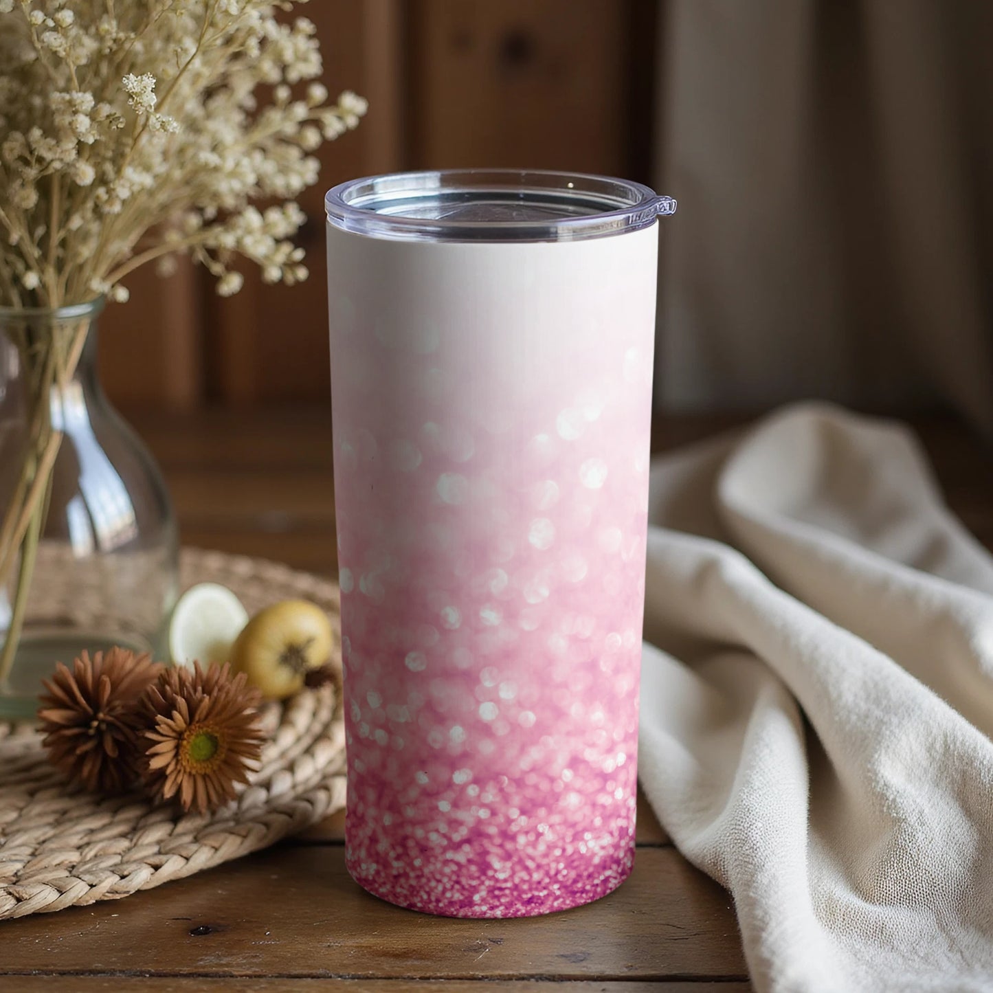 Sparkling Pink Gradient Insulated Tumbler
