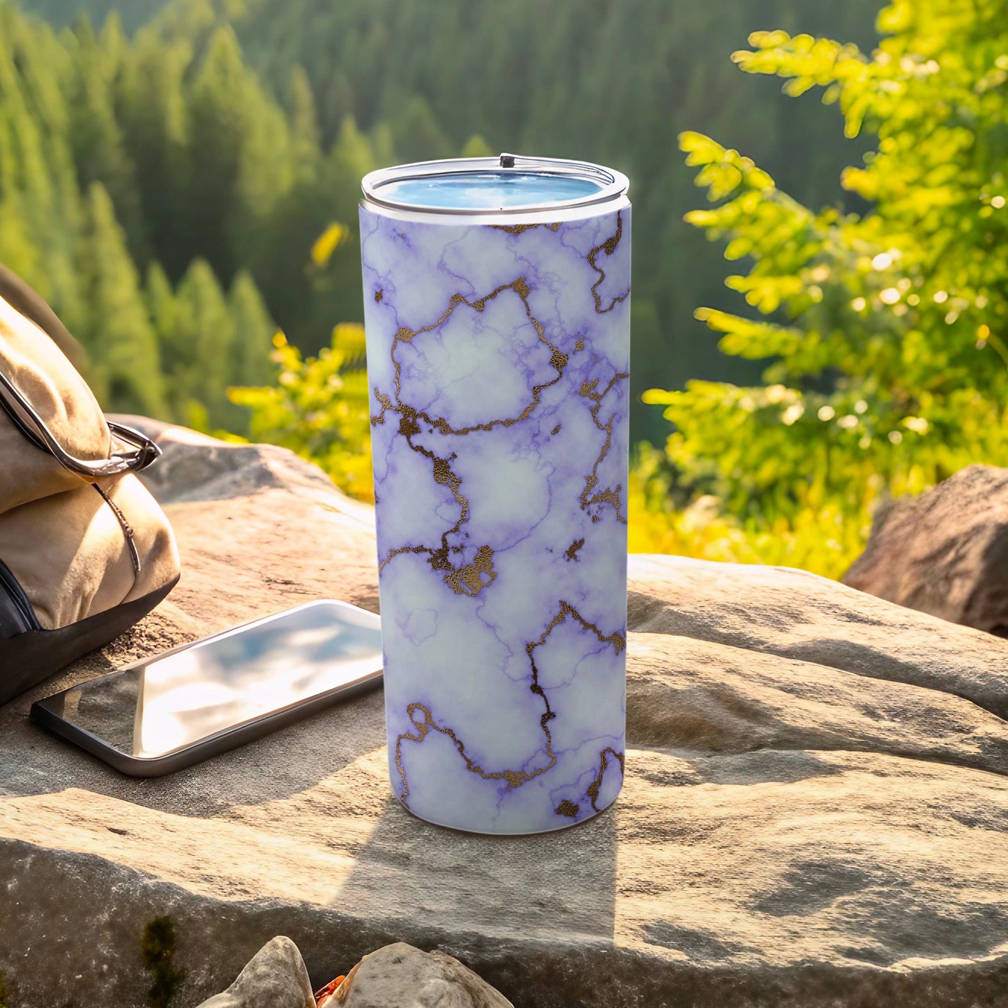Beautiful Purple Gold Marble Swirl Pattern Tumbler product type