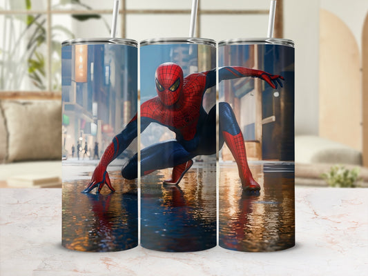 Spider-Man Design Tumbler Cup for Superhero Fans