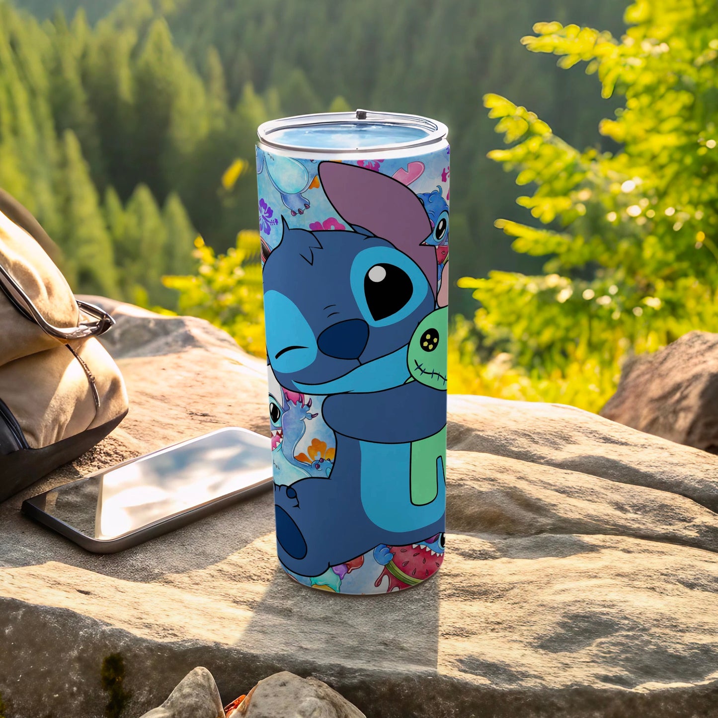 Cute Alien Character Holding Doll Tumbler Cup