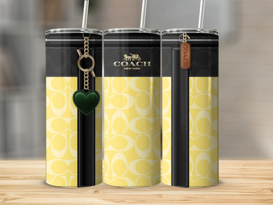 Stylish Coach New York Design Yellow Tumbler