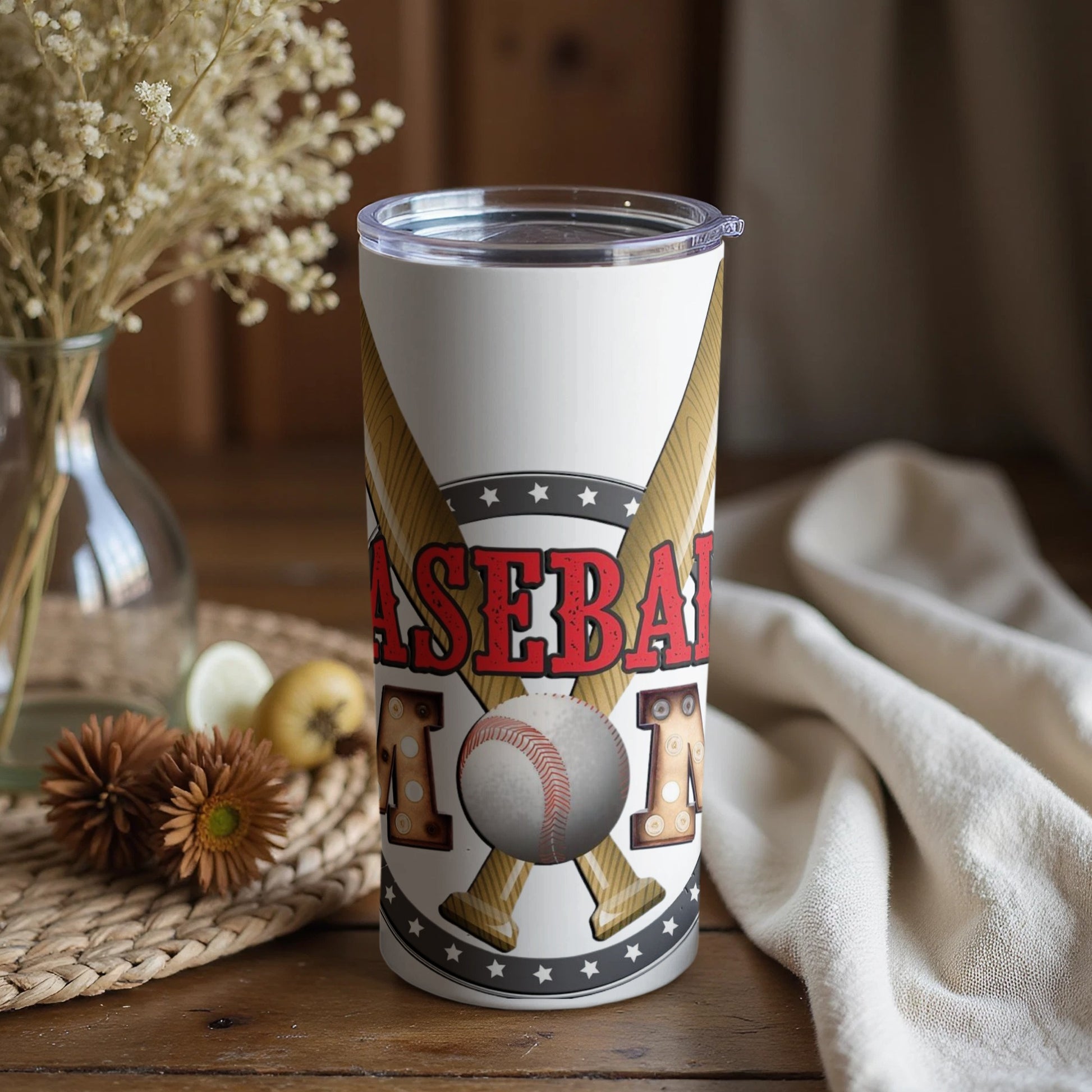 Baseball Mom Graphic Tumbler Cup for Sports Enthusiasts