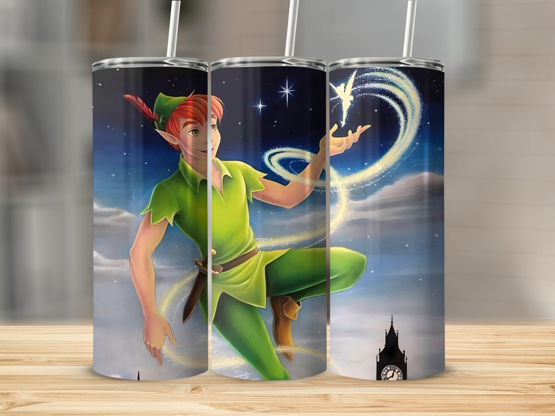 Magical Peter Pan Tumbler with Tinkerbell Design