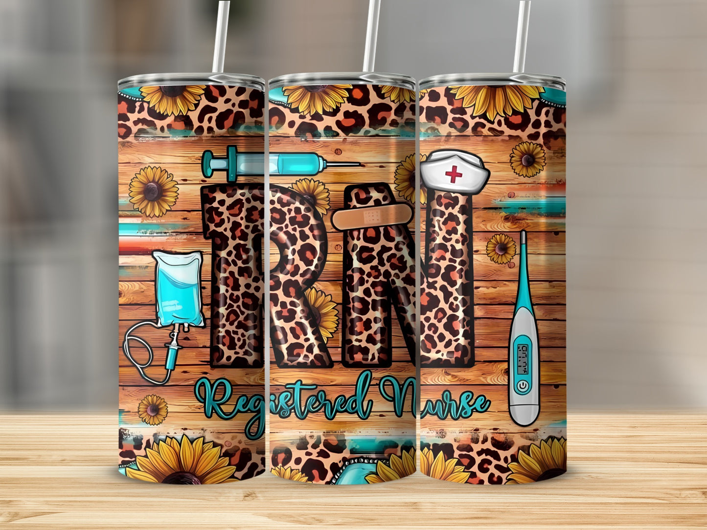 Registered Nurse Leopard Print Tumbler