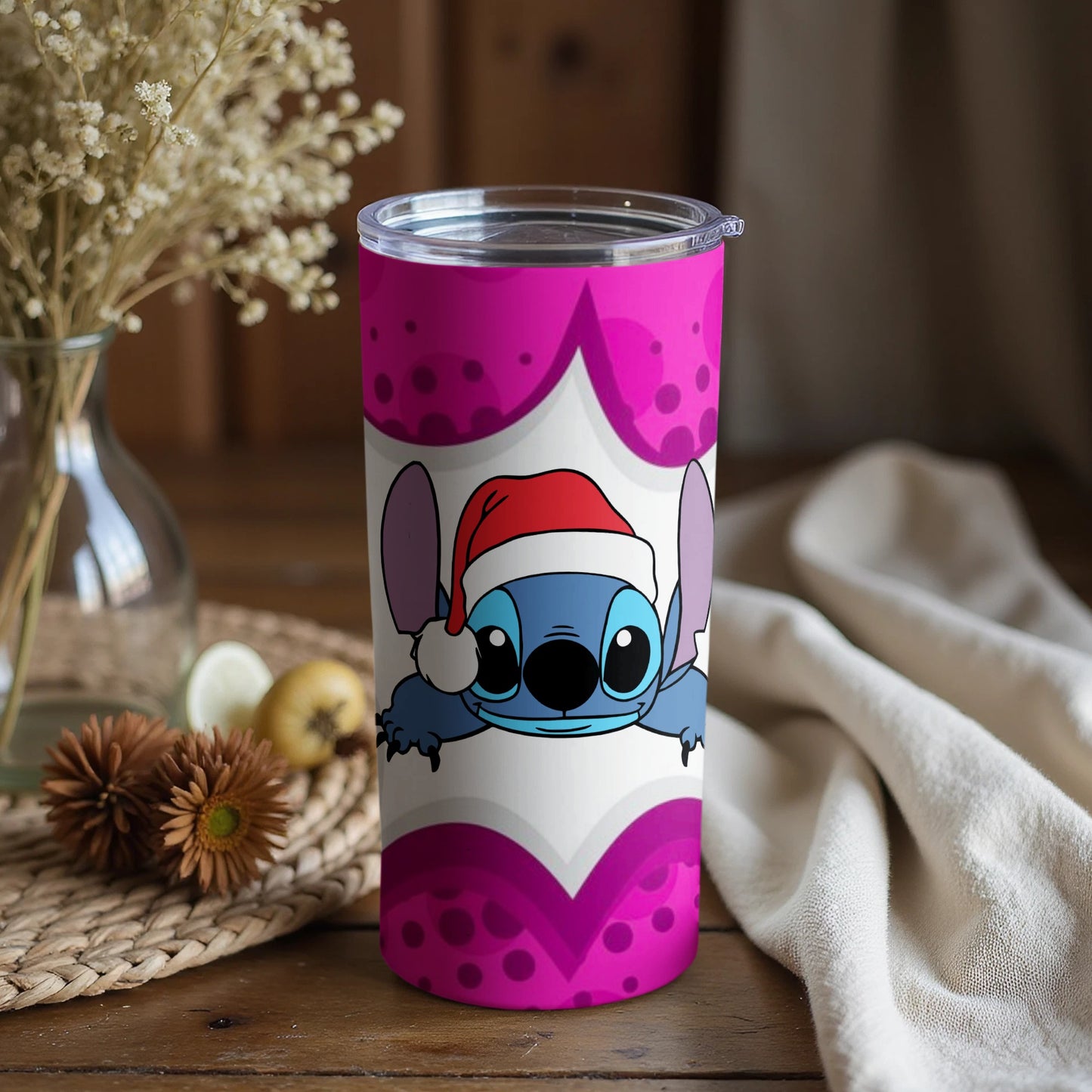 Cute Santa Hat Cartoon Character Tumbler