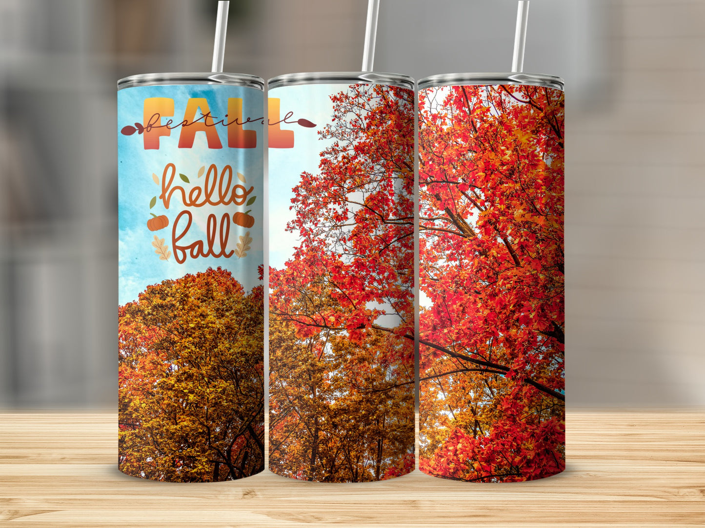 Fall Festival Hello Fall Autumn Leaves Tumbler