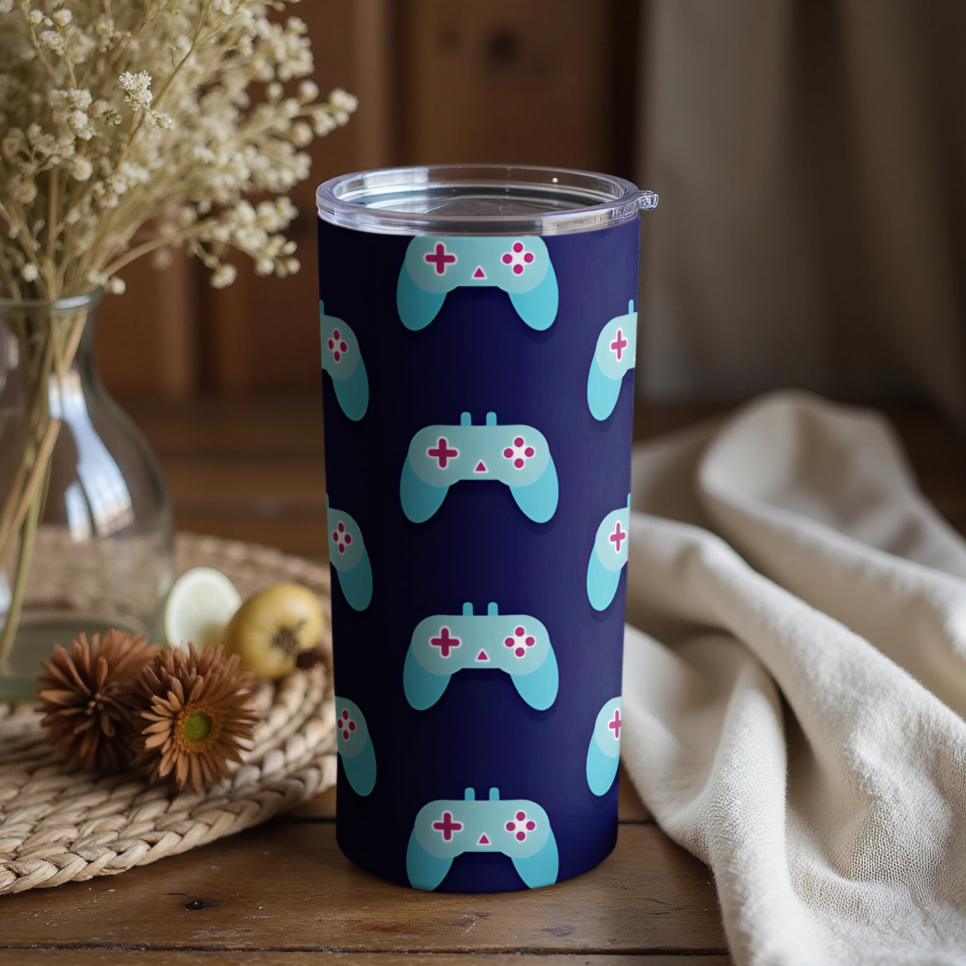 Charming Gaming Controller Pattern Tumbler